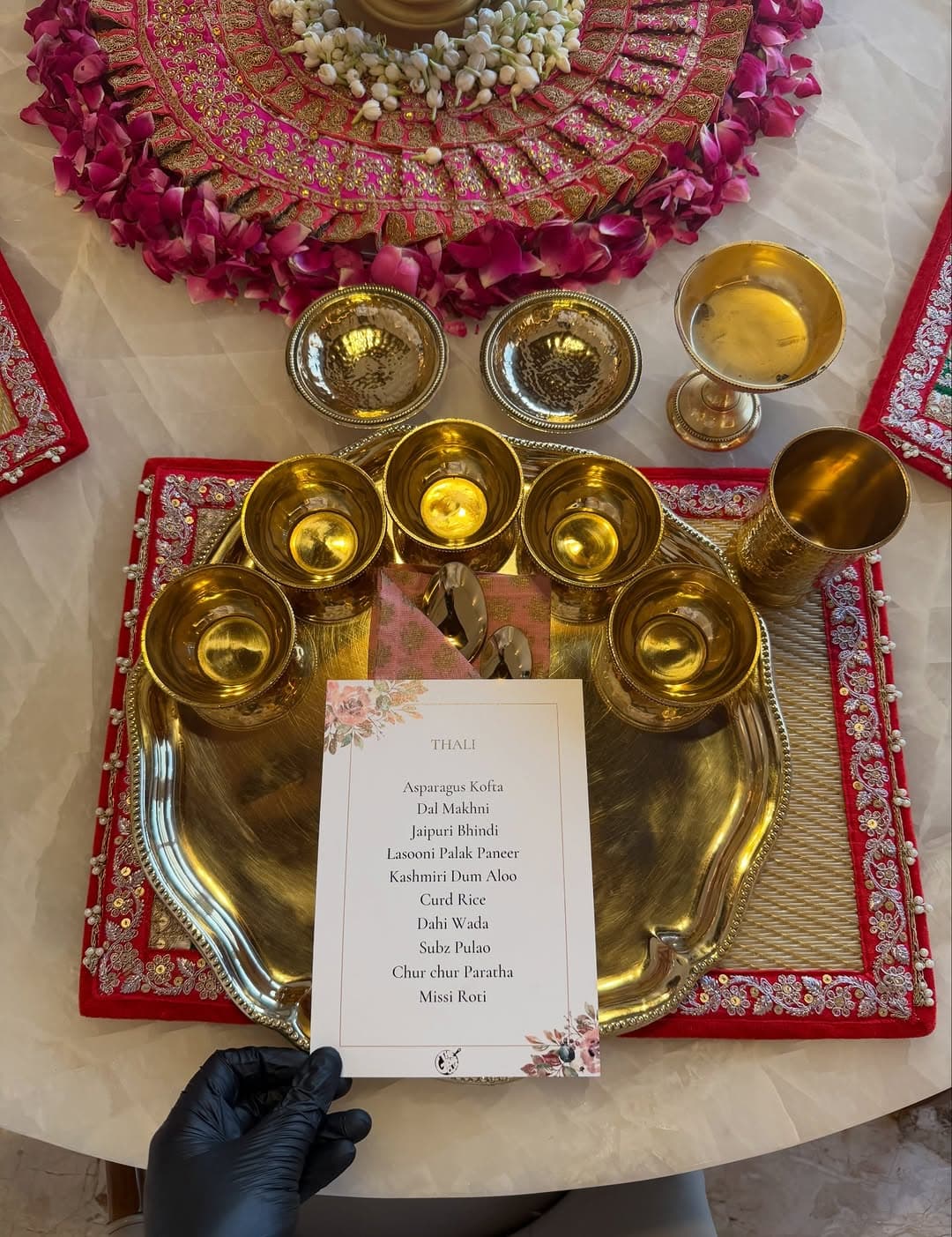 Bringing the richness of Indian tradition to the table, one thali at a time 🌸✨ From thoughtfully plated dishes to details like rose peta…